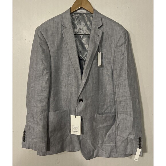 Murano‎ Baird McNutt Linen Sport Coat Mens Size XL Gray  $225 - Picture 1 of 12